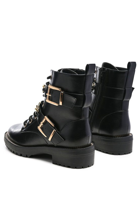 BILLY ATTA GIRL METAL CHAIN DETAIL BIKE BOOT