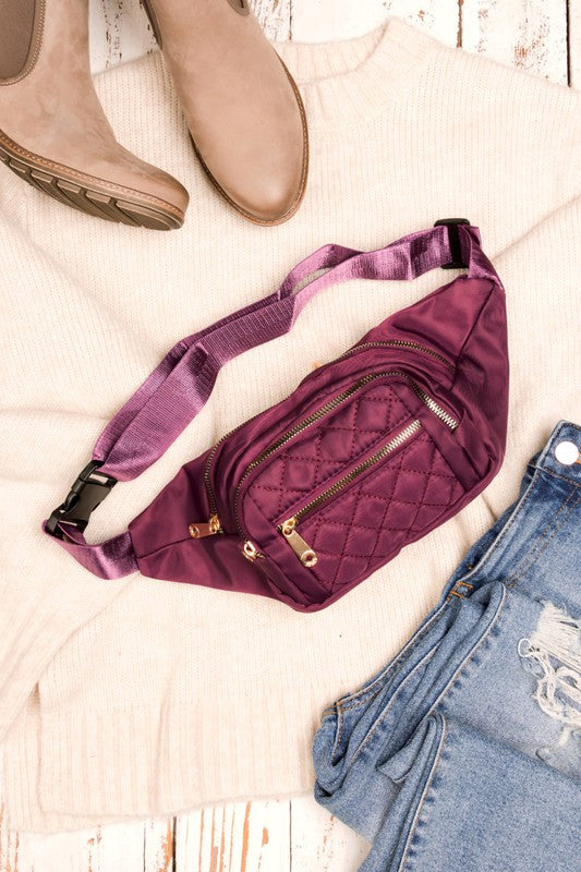 Quilted Belt Sling Bum Bag